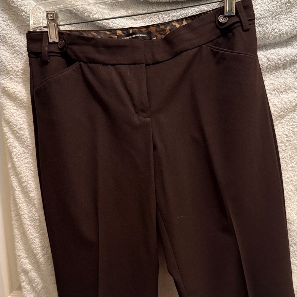 Elegant Dark Chocolate Women's Pants - Picture 2 of 4